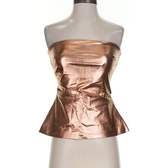Zara Bronze Metallic Sleeveless Top - Picture 1 of 4